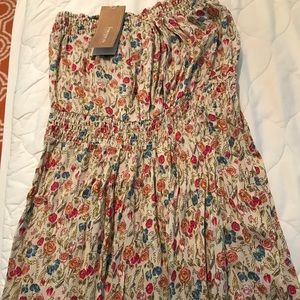 Strapless floral dress